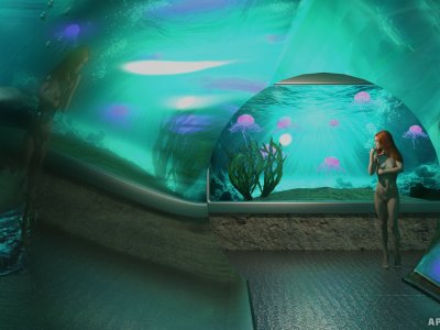 Venus after closing time at the aquarium