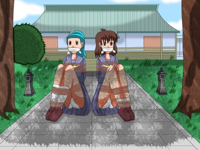 Botan and Keiko kidnapped.jpg