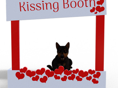 A kissing booth but morphed for Daz Dog