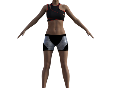 Assymetric Two Piece Top One For Genesis 8 Female
