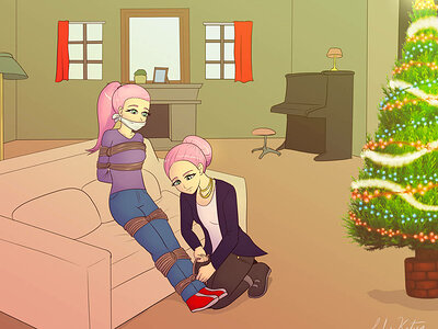Anthea tying her daughter at Christmas.jpg
