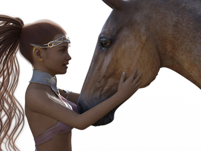 The centuar girl and the horse