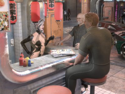 At Lyna's Sushi Bar (In The Future)