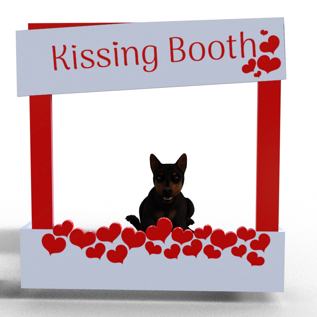A kissing booth but morphed for Daz Dog