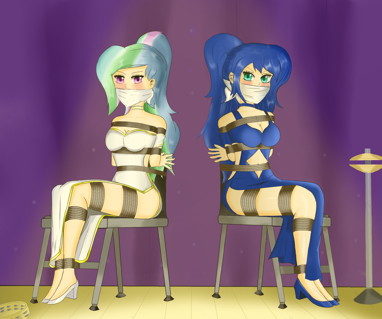Celestia and Luna sexy nightdresses.png